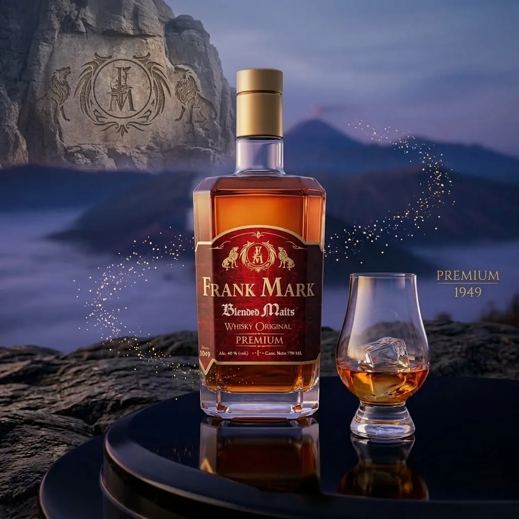 Botella de Whisky Frank Mark, whisky de Cuenca a precio de fábrica
